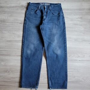 Vintage Y2K Anchor Blue Loose Jeans Pants